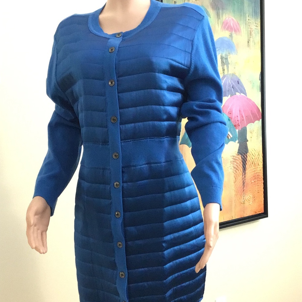 Designer Doncaster Silk and Cashmere Sweater Coat/Dress XL